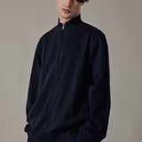 Navy Blue Fleece Full-Zip Sweatshirt