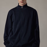 Navy Blue Fleece Full-Zip Sweatshirt
