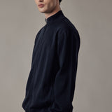 Navy Blue Fleece Full-Zip Sweatshirt