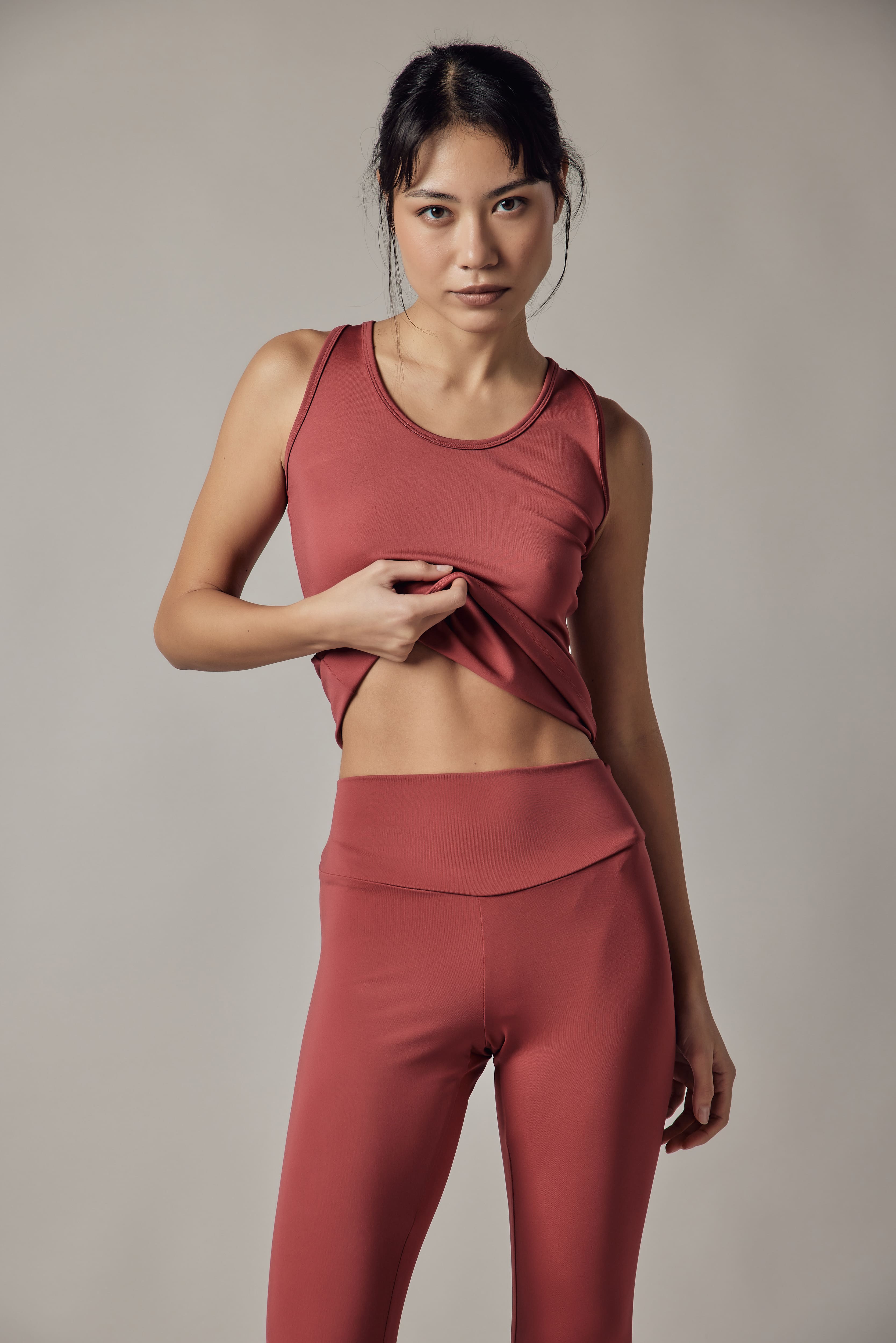 Leggings Sportivo alla Caviglia Melograno
