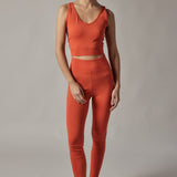 Tomato V-Neck Sports Top