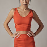 Tomato V-Neck Sports Top