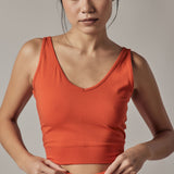 Tomato V-Neck Sports Top