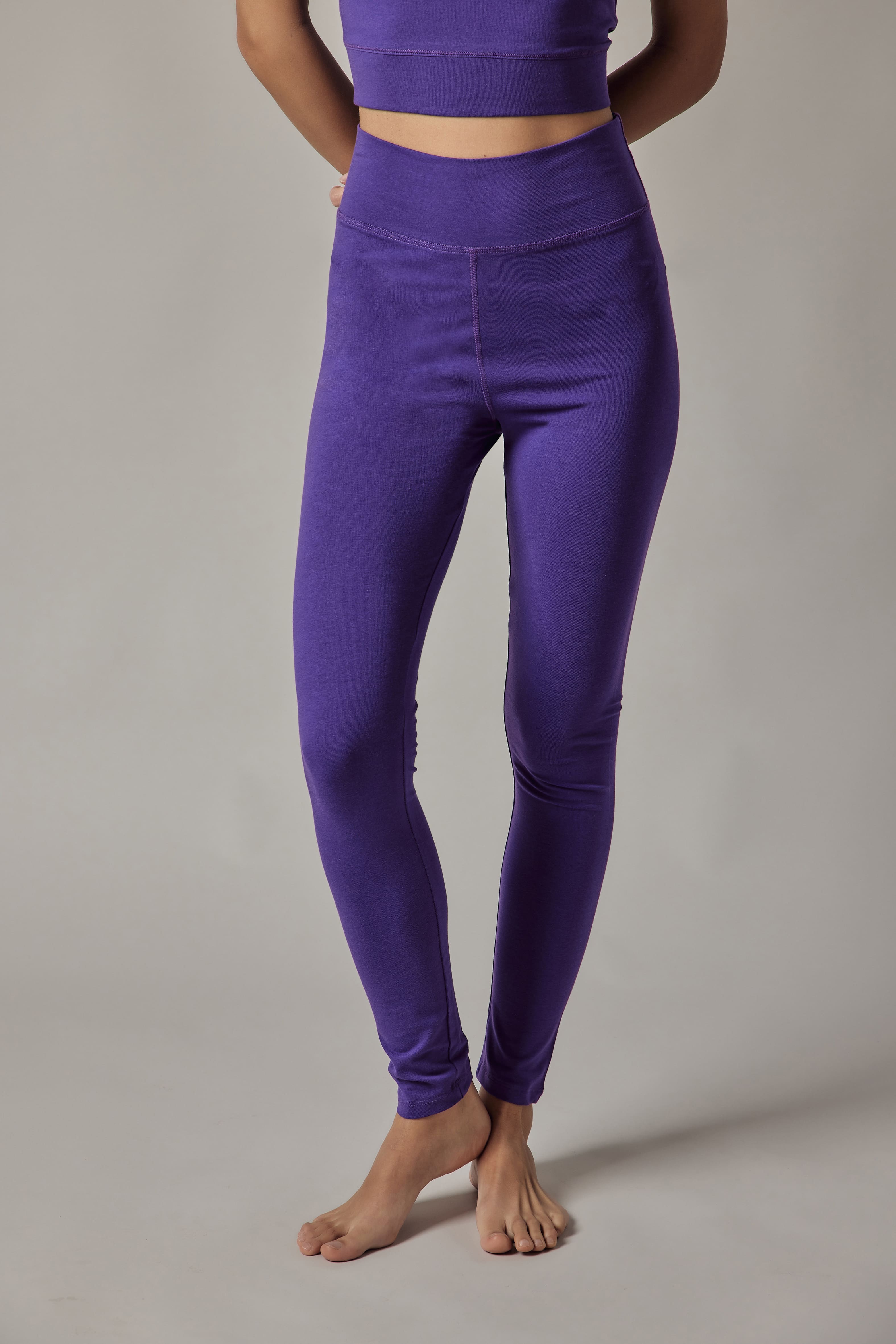 High-Waisted Purple Leggings