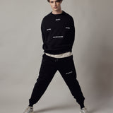 Set Felpa con Cappuccio + Joggers Loose Fit – Nero