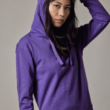 Purple Hoodie with Side Slits
