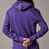 Purple Hoodie with Side Slits