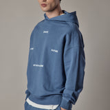 Set Felpa con Cappuccio + Joggers Loose Fit – Blu Polvere