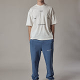 Set Felpa Girocollo + Joggers Loose Fit – Blu Polvere