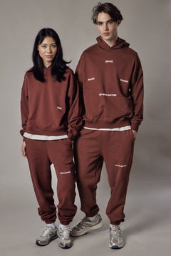 Set Felpa con Cappuccio + Joggers Loose Fit – Dusty Burnt