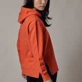 Tomato Hoodie with Side Slits