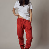 Joggers Felpati Rosso