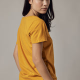 Deep Neck Ochre T-Shirt