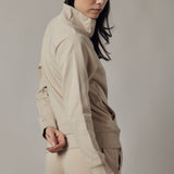 Ecru Fleece Zip-Up Sweatshirt