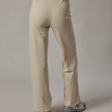 Ecru Interlock Palazzo Trousers