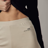 Ecru Interlock Palazzo Trousers