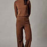 Panta Palazzo in Interlock Peanut