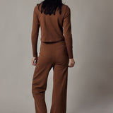 Panta Palazzo in Interlock Peanut