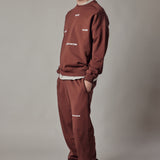 Set Felpa Girocollo + Joggers Loose Fit – Dusty Burnt