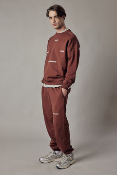 Set Felpa Girocollo + Joggers Loose Fit – Dusty Burnt