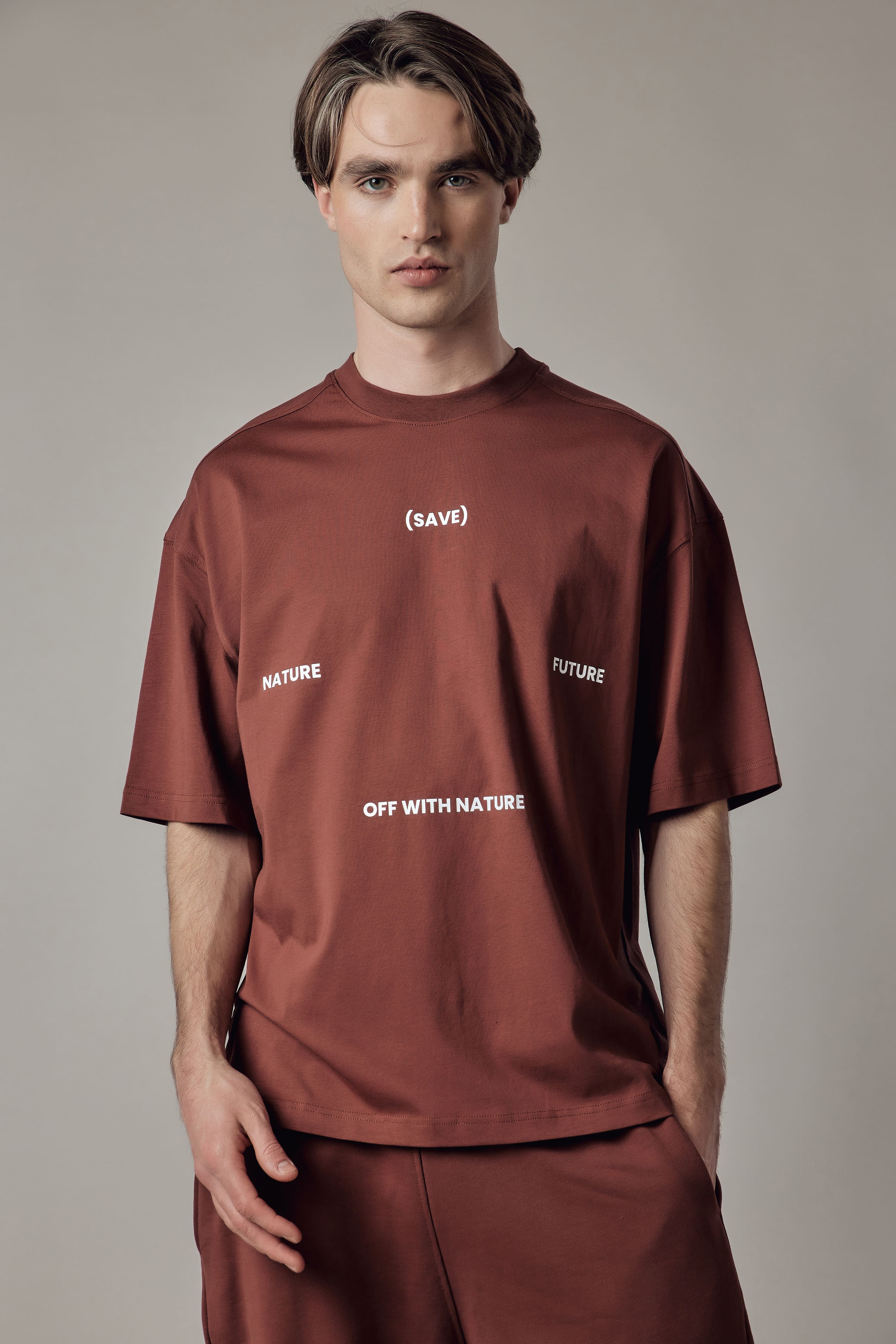 T-Shirt Loose Fit Unisex Dusty Burnt