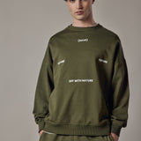 Loose Fit Crewneck Sweatshirt + Joggers Set – Dusty Sage