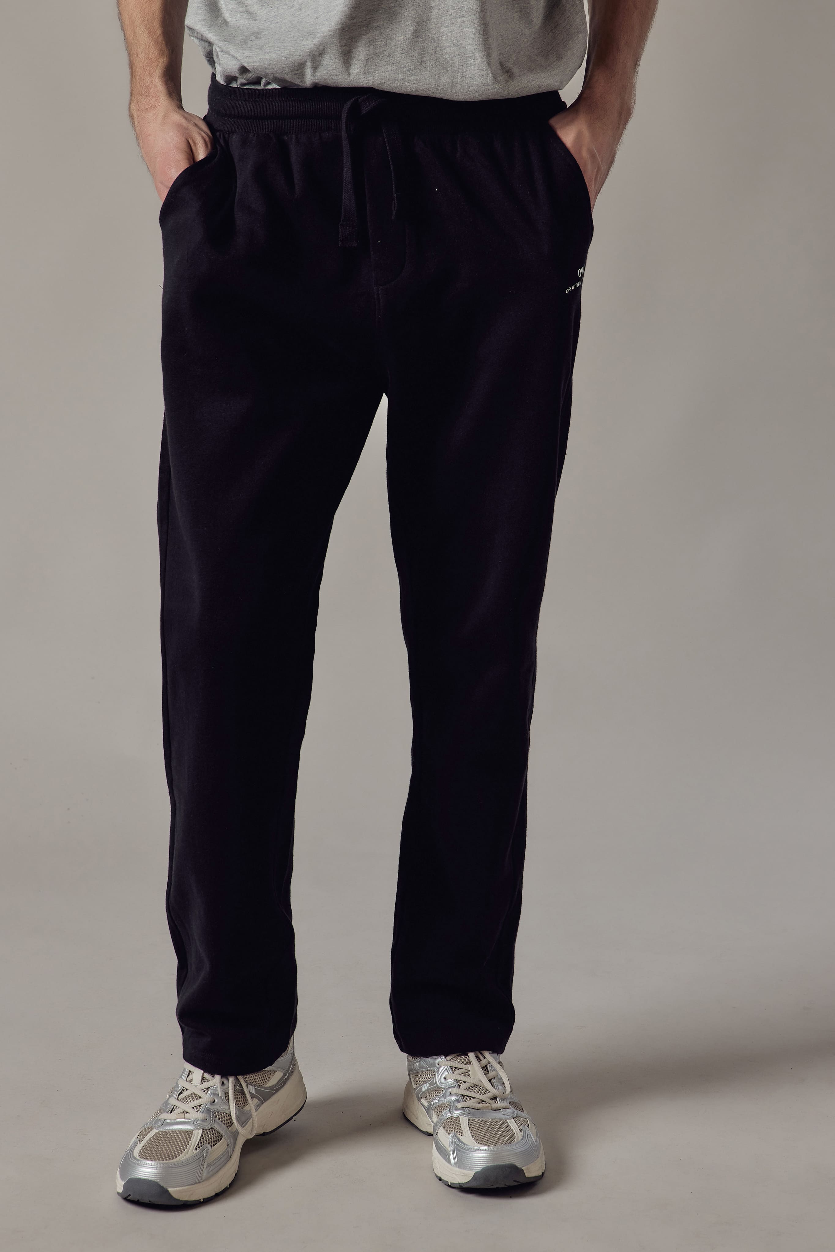Joggers Felpati Dritti Nero