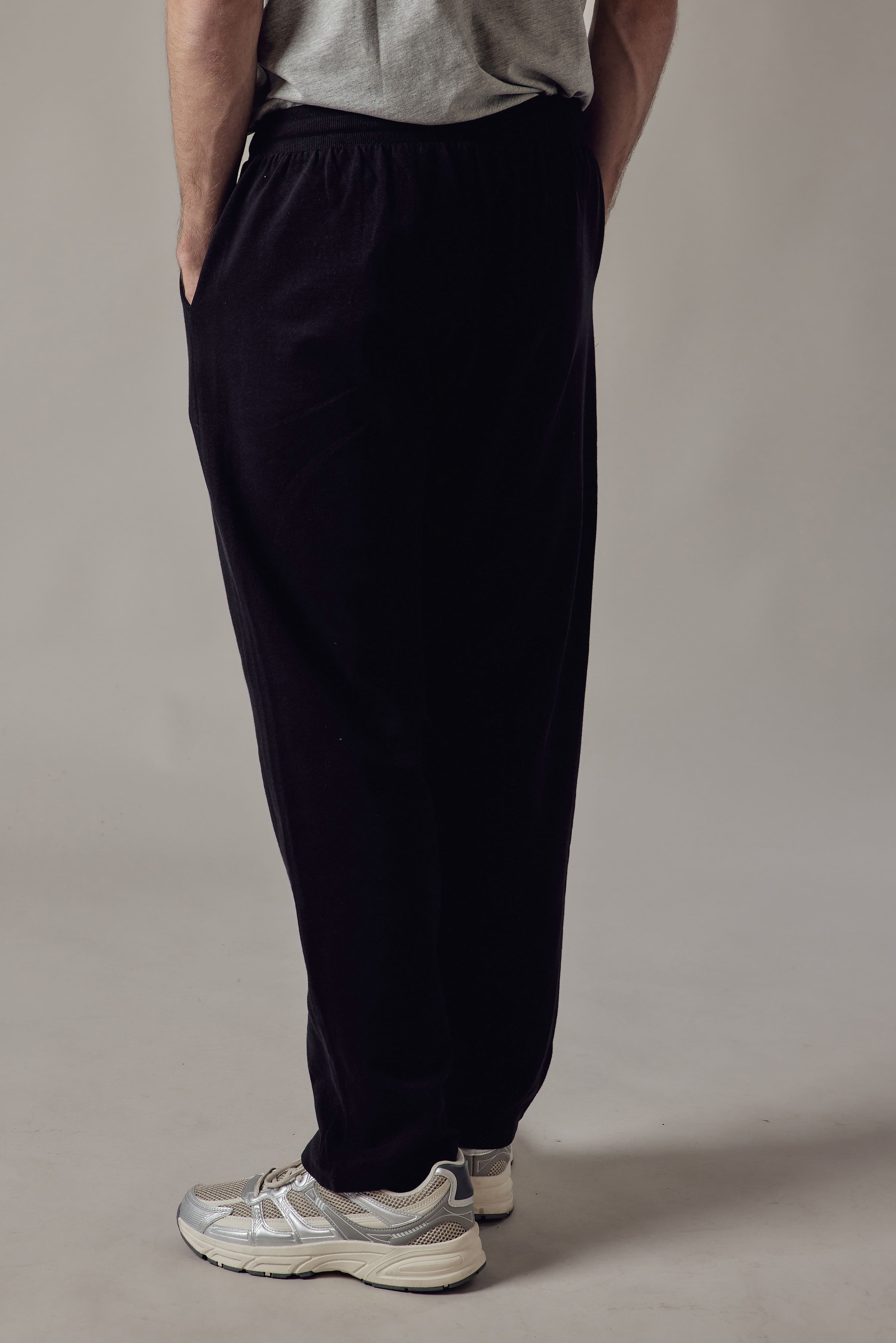 Joggers Felpati Dritti Nero