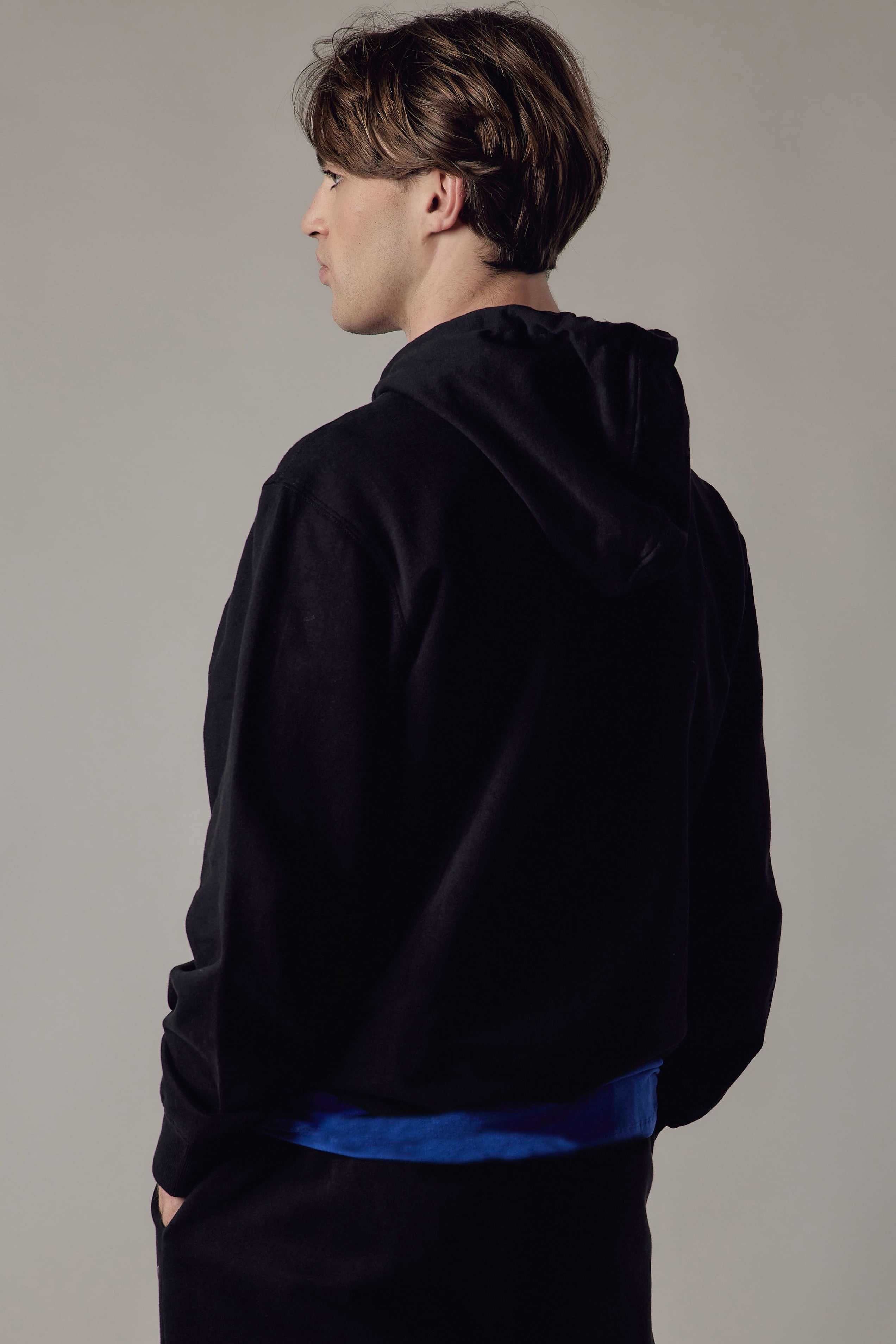 ADRO Felpa Con Cappuccio Uomo In Puro Cotone - Colore Pista, Vestibilità Dritta, Calda E Morbida, Abbigliamento Invernale Casual, Prodotto In India