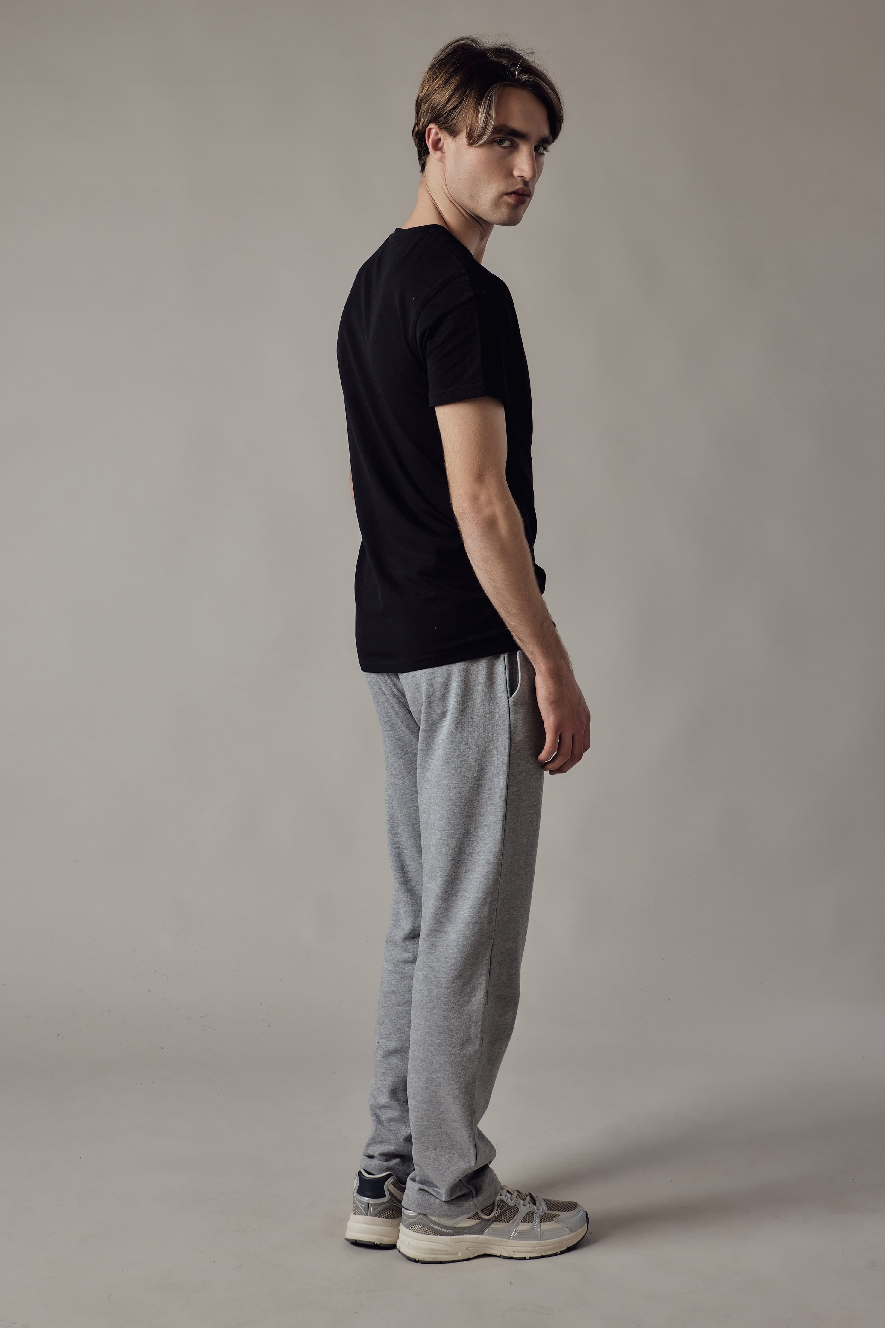 T-Shirt Girocollo Elasticizzata Nero