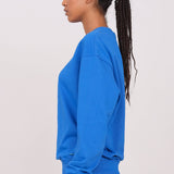 Unisex Cobalt Blue Oversized Crewneck Sweatshirt