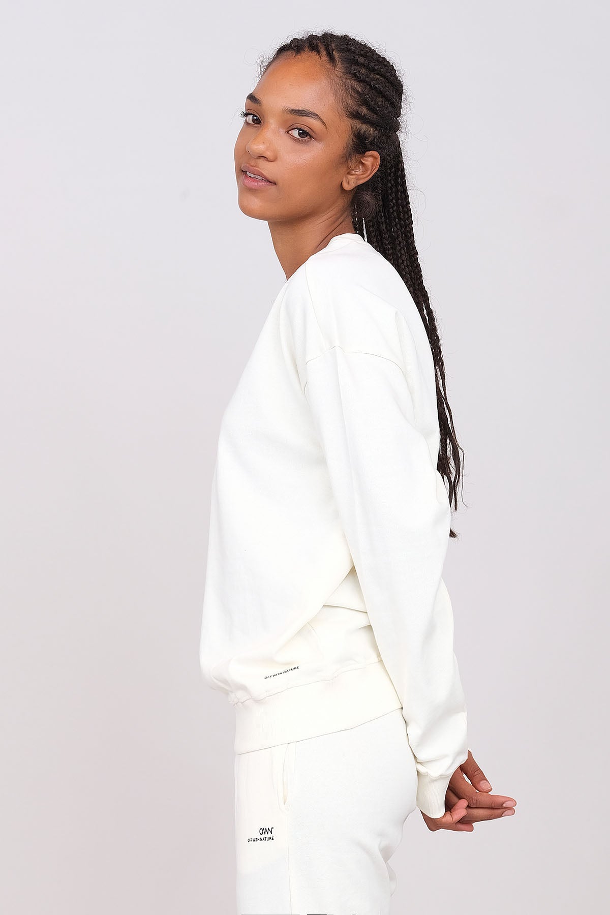 Unisex Oversized Crew Neck Sweatshirt Butter