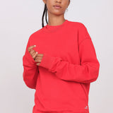 Felpa Girocollo Oversize Unisex Rosso
