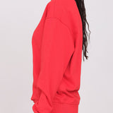 Felpa Girocollo Oversize Unisex Rosso