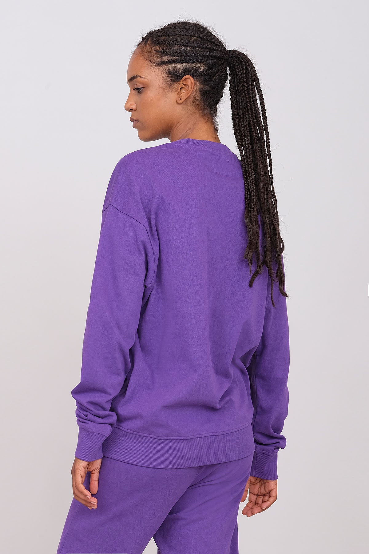 Unisex Oversized Crewneck Sweatshirt Purple