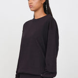 Felpa Girocollo Oversize Unisex Nero