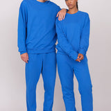 Unisex Cobalt Blue Oversized Crewneck Sweatshirt
