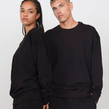 Felpa Girocollo Oversize Unisex Nero