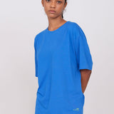Unisex Oversized Crew Neck T-Shirt Cobalt Blue
