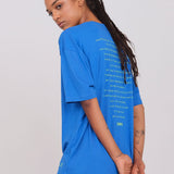 Unisex Oversized Crew Neck T-Shirt Cobalt Blue