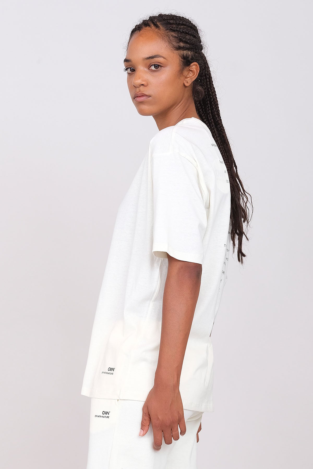 T-Shirt Girocollo Oversize Unisex Burro