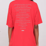 Unisex Oversize Crew Neck T-Shirt Red