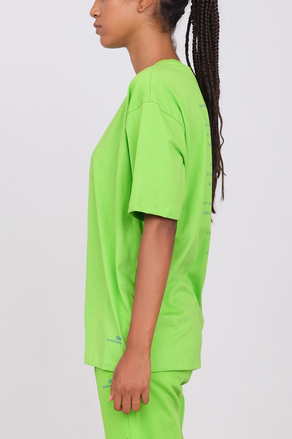 T-Shirt Girocollo Oversize Unisex Verde Mela