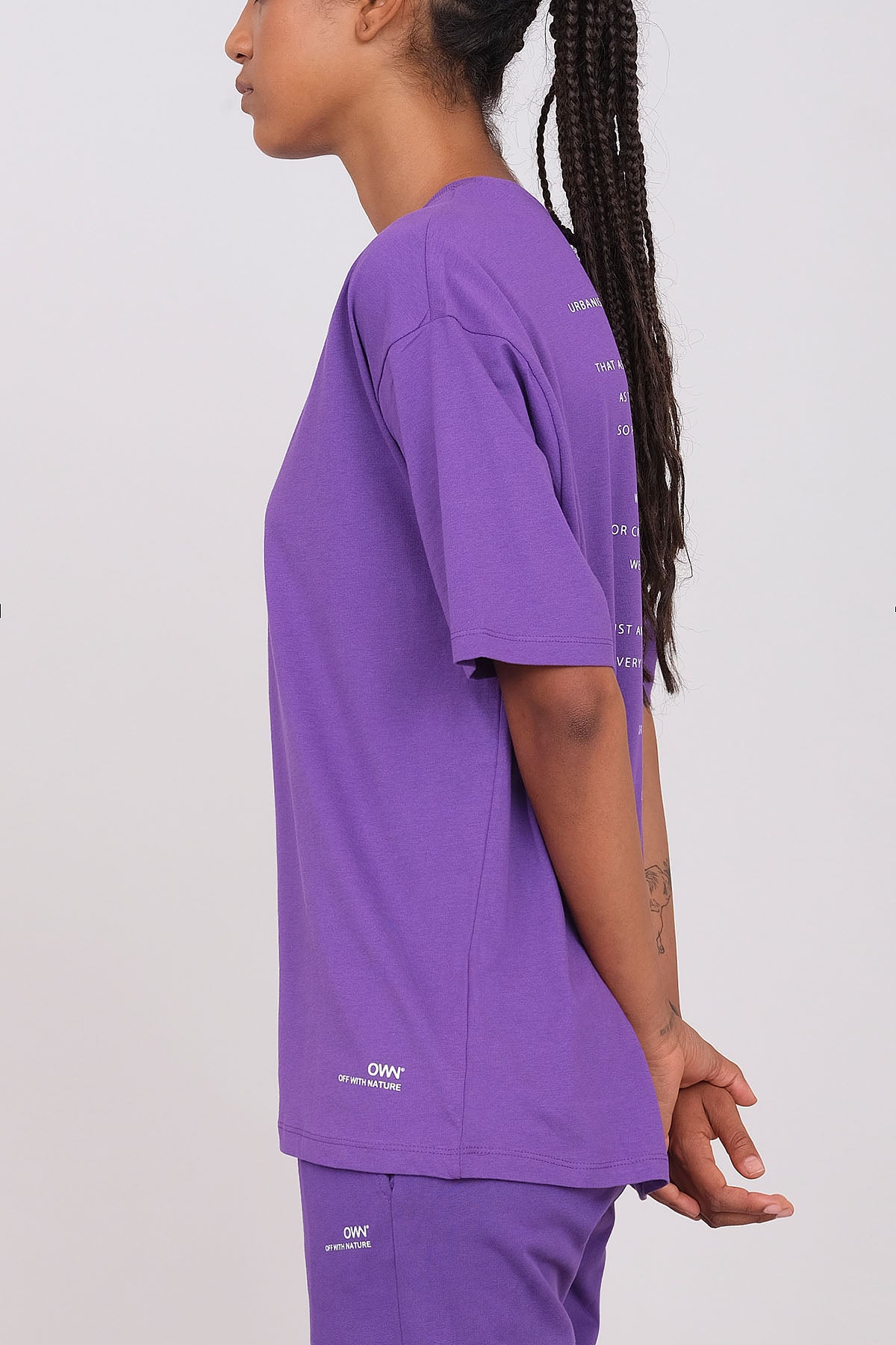 T-Shirt Girocollo Oversize Unisex Viola