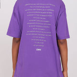 Unisex Oversized Crew Neck T-Shirt Purple