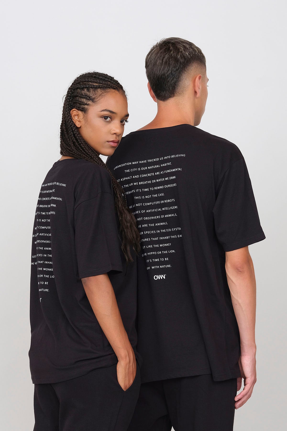 Unisex oversized crew-neck t-shirt