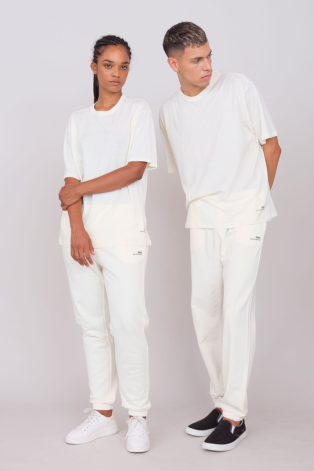 T-Shirt Girocollo Oversize Unisex Burro