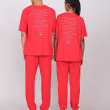 Unisex Oversize Crew Neck T-Shirt Red