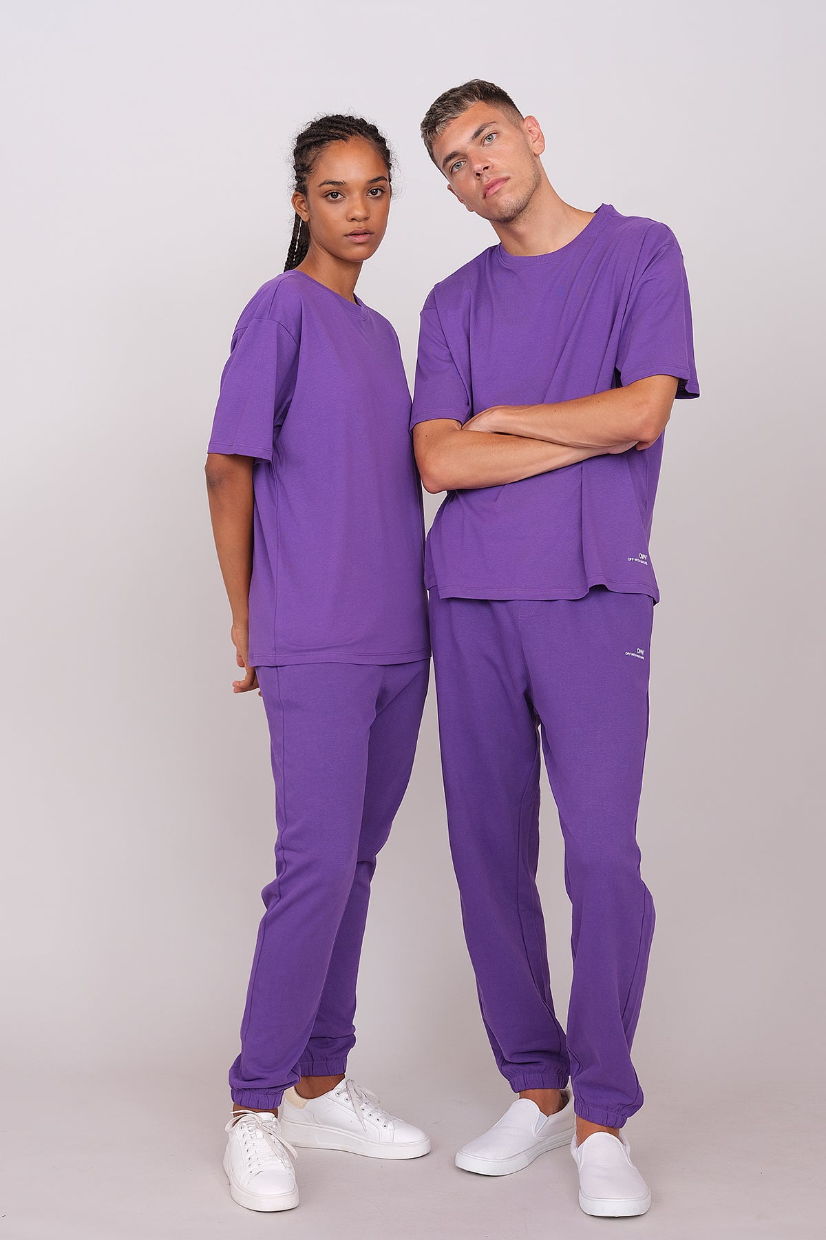 T-Shirt Girocollo Oversize Unisex Viola
