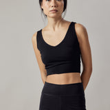 Black V-Neck Sports Top